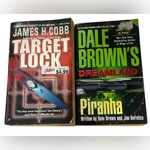 🎉6/$20 MILITARY THRILLER NOVEL BUNDLE NAVY AIR FORCE DALE BROWN TARGET LOCK